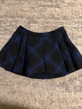 OFFERS OPEN! Plaid Blue Black Flared Mini Skirt Sexy Fetish Dress up role play